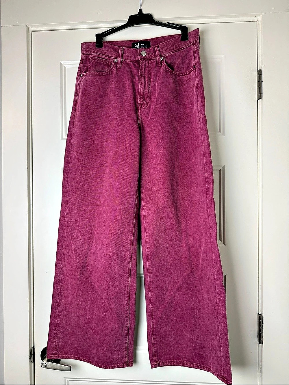 Gap High Rise Wide-Leg Jeans Wide-Leg Jeans Raspberry 8 29 NWT